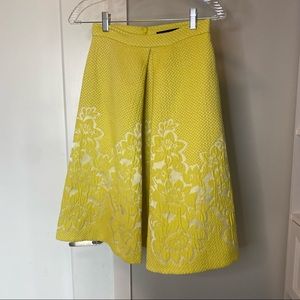 Karen Millen l yellow midi skirt